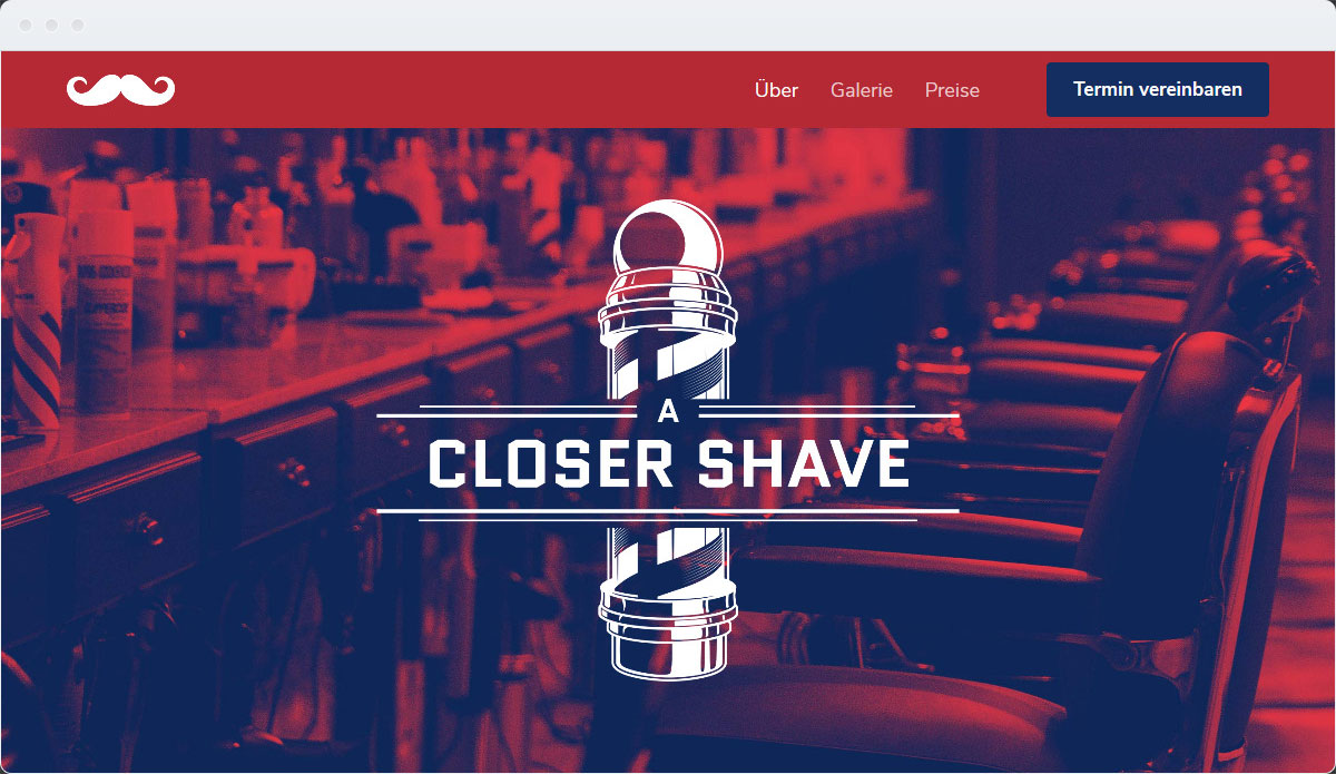 Barber Shop Template Desktop Screenshot 1